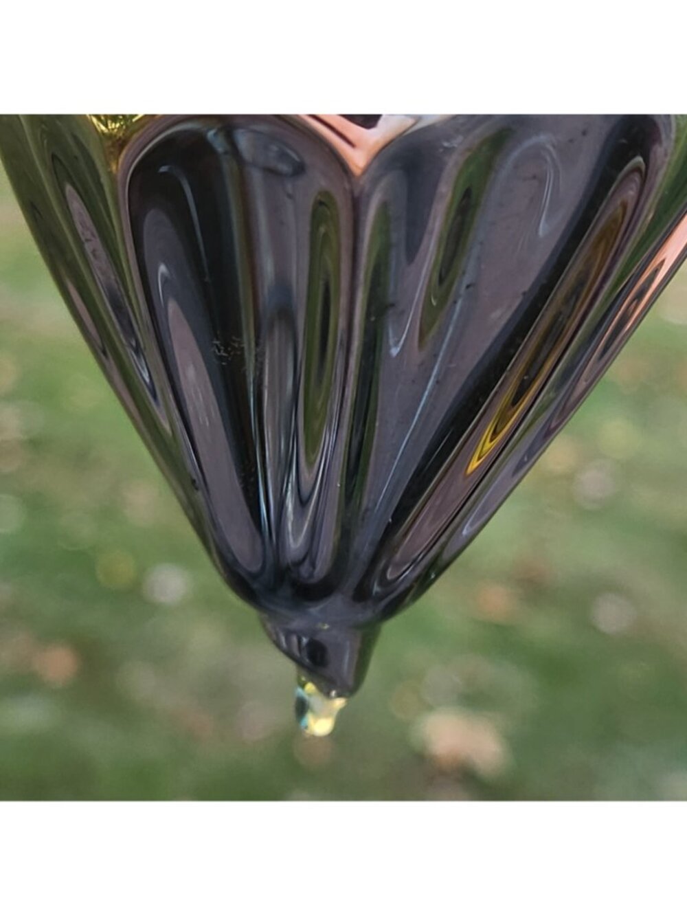 PRE-WAR HEIM Blue PARACHUTE Fluted Blown Glass Christmas Tree Ornament Vintage - Picture 4 of 7